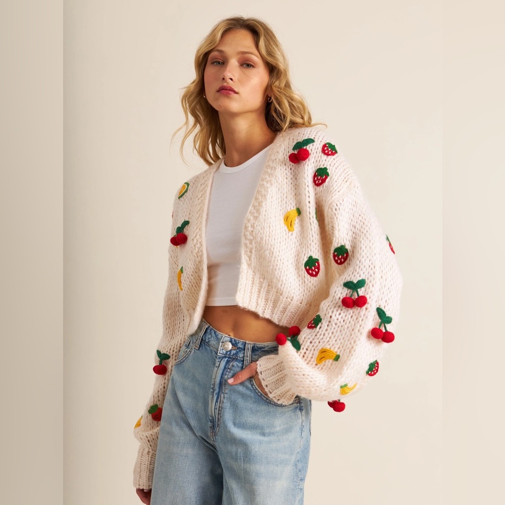 John + Jenn Rio Fruits Cardigan - Women’s Medium